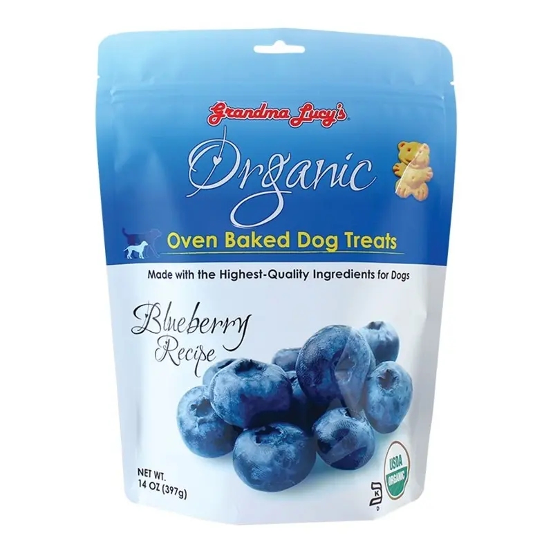 Grandma Lucy's Organic Oven Baked Dog Treats Blueberry Recipe 14-oz