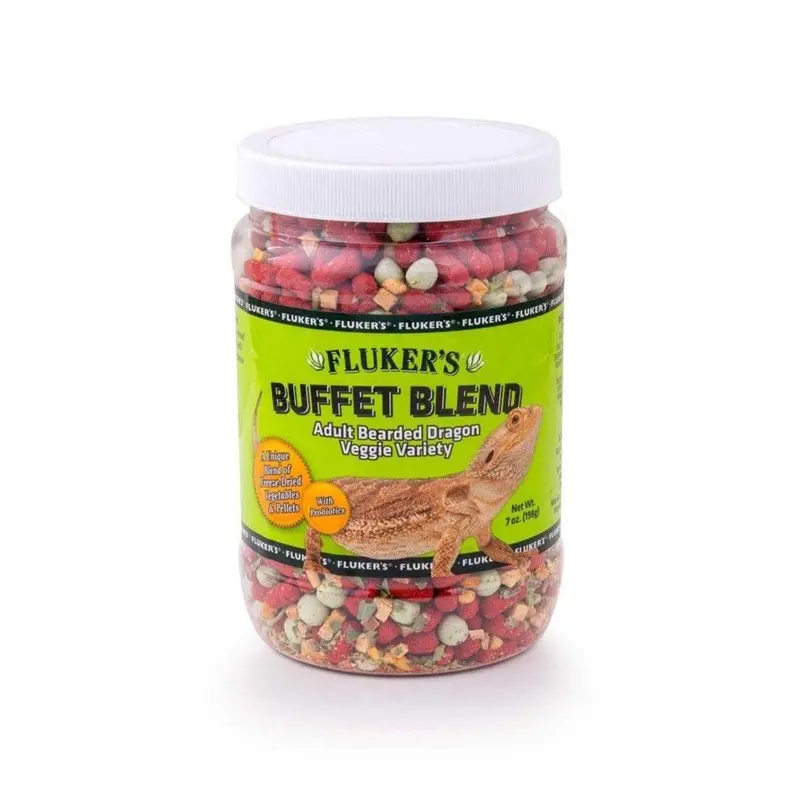 Fluker's Buffet Blend Veggie Variety Adult Bearded Dragon Food 7-oz