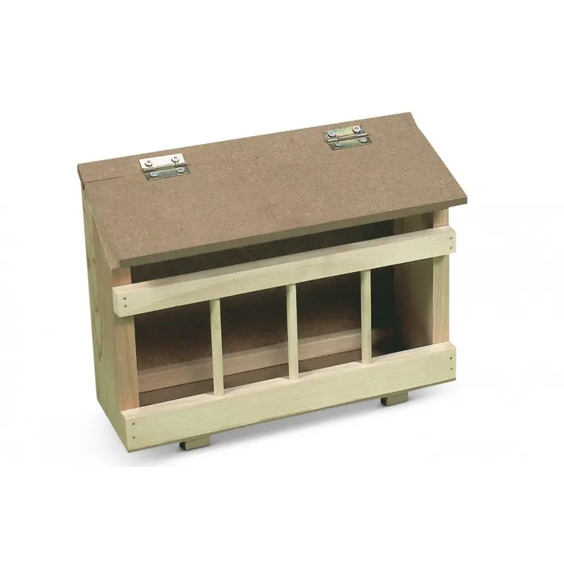 Wood Grit Box (Natural) Wooden Gritbox Holds Grit & Minerals for Pigeons & Chickens