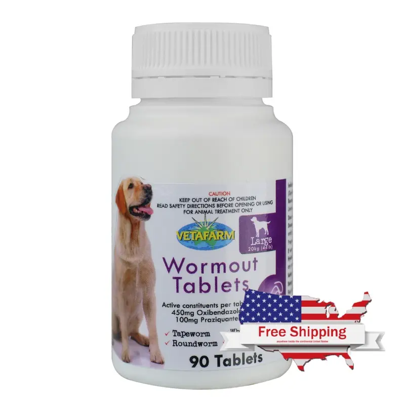 Wormout for Dogs 20kg (Vetafarm) - Effective Dog Wormer Pills