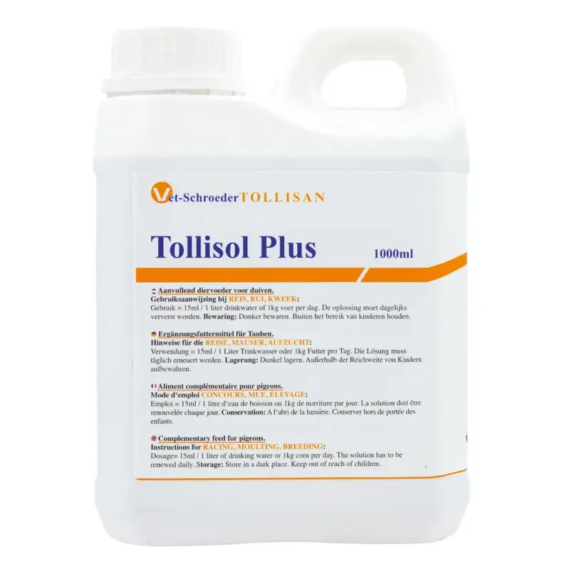 Tollisol Plus for Pigeons - Premium Digestive and Performance Support, 1000 ml