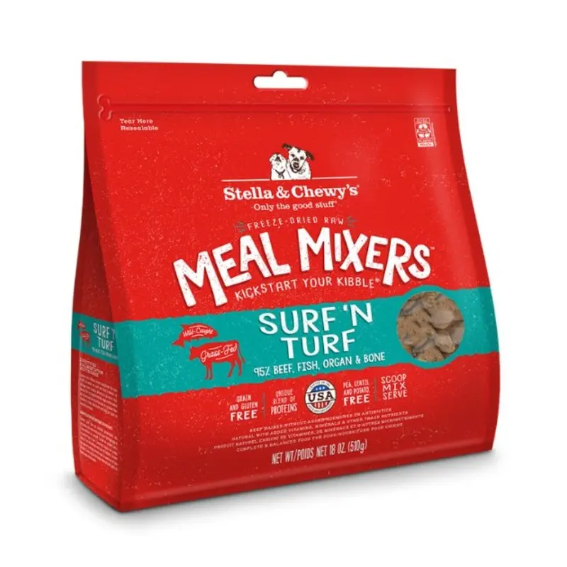 Stella & Chewys Freeze Dried Meal Mixers (Surf & Turf) for Dogs