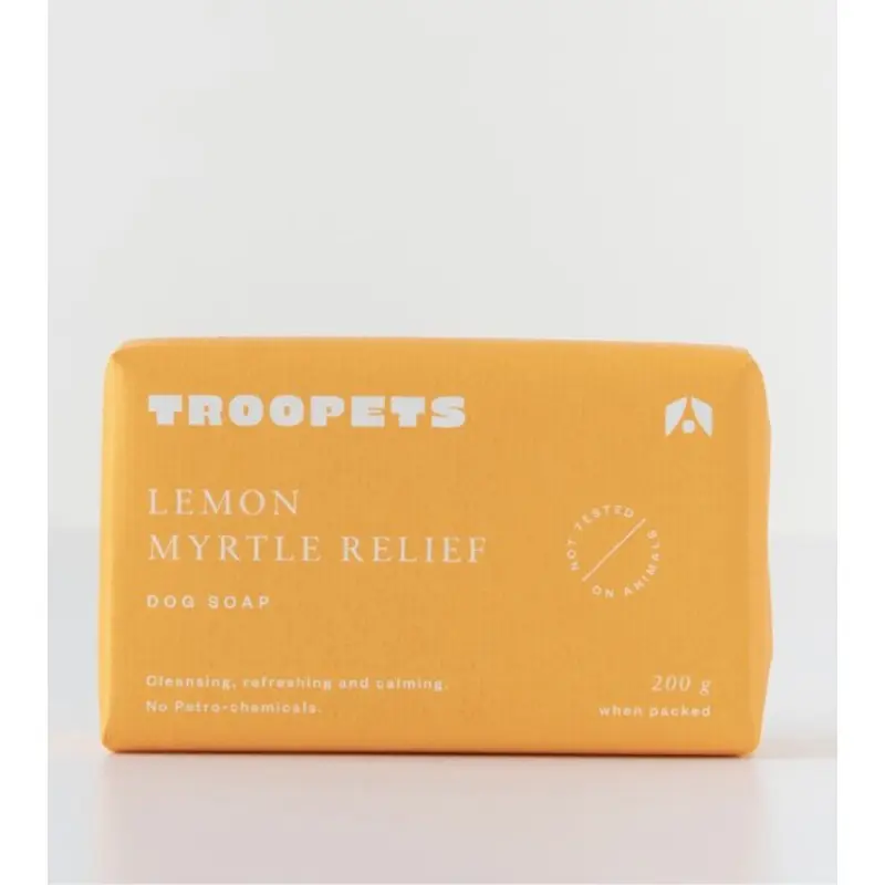 Troopets Essential Oil Dog Soap (Lemon Myrtle Relief)