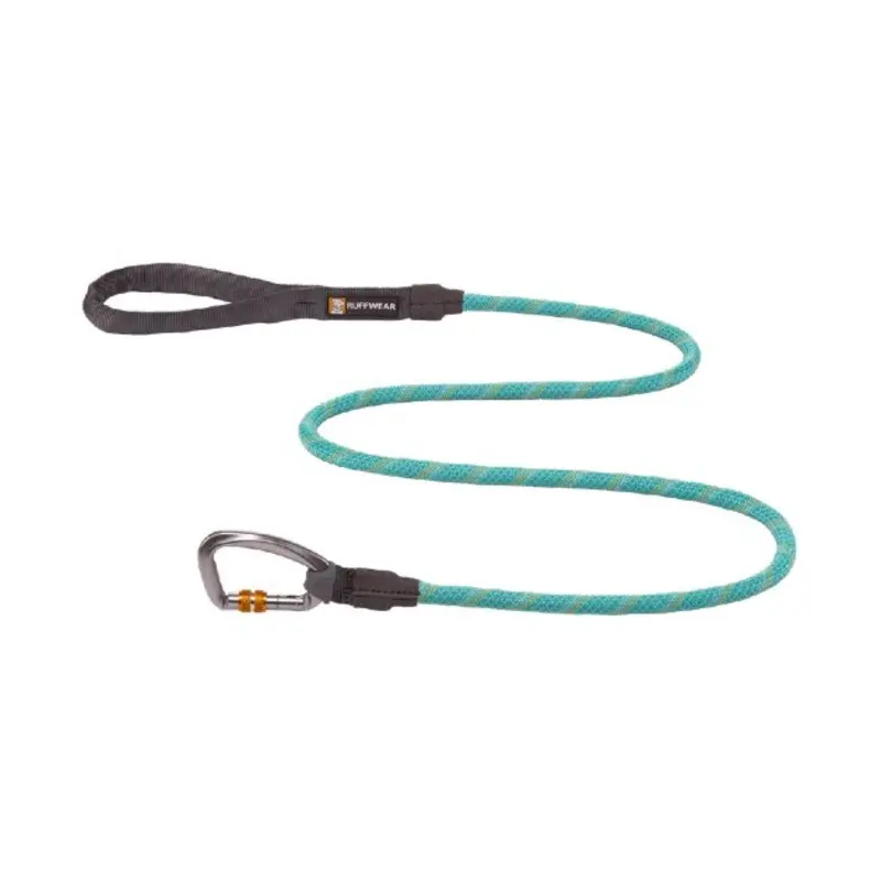 Ruffwear Knot-a-Leash Reflective Rope Dog Leash with Locking Carabiner (Aurora Teal)