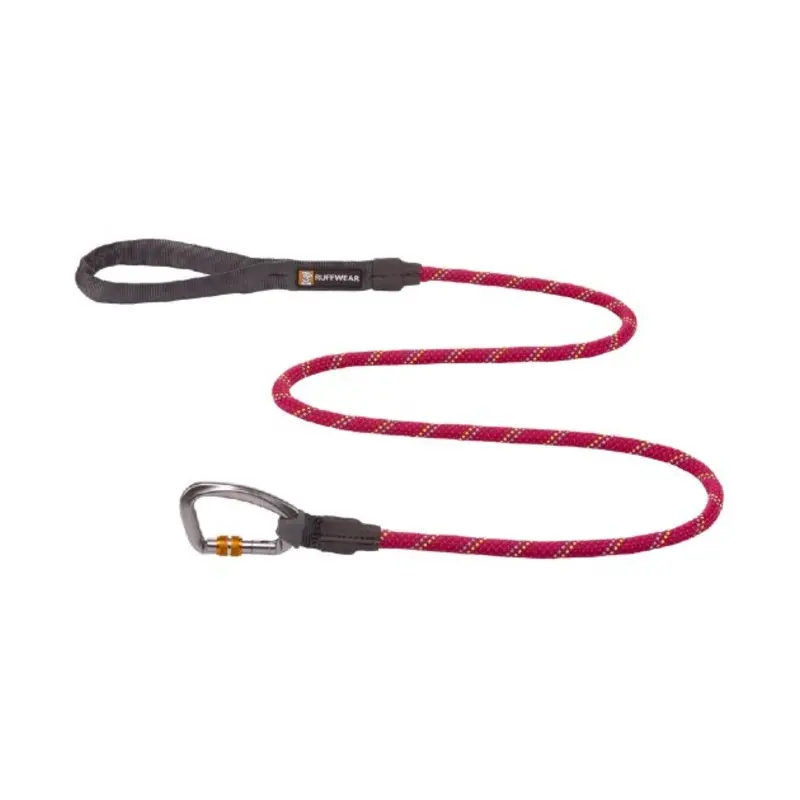Ruffwear Knot-a-Leash Reflective Rope Dog Leash with Locking Carabiner (Hibiscus Pink)
