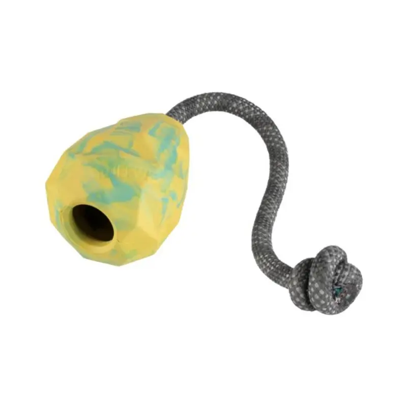 Ruffwear Huck-a-Cone Rubber & Rope Tug & Fetch Dog Toy (Lichen Green)