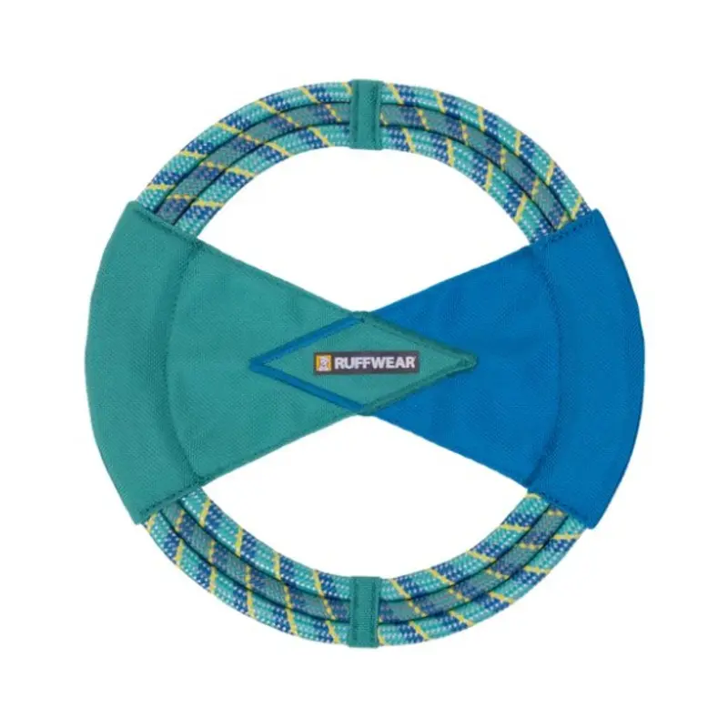 Ruffwear Pacific Ring Fling, Fetch & Tug Dog Toy (Aurora Teal)