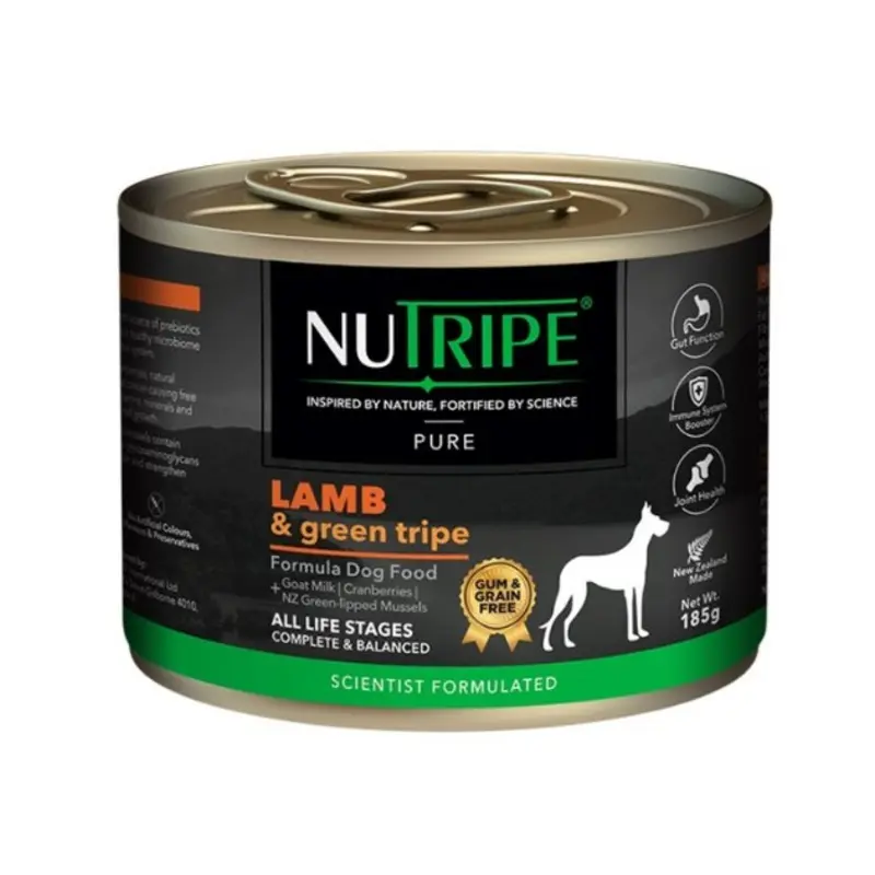 Nutripe Pure Lamb & Green Tripe Grain Free Wet Dog Food