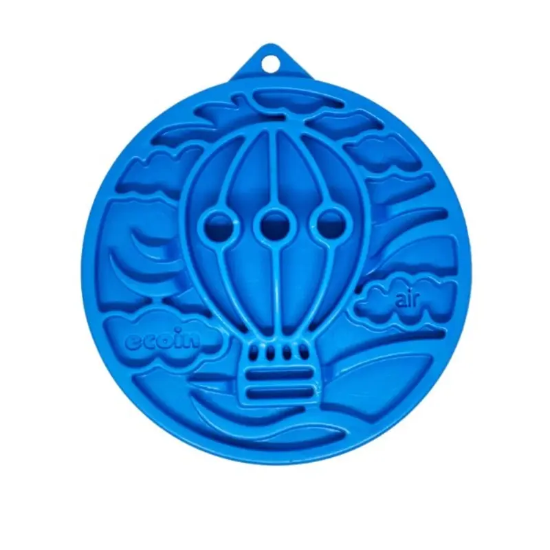 SodaPup Ultra-Durable Enrichment Snacking Coin For Dogs (Round / Blue Air)