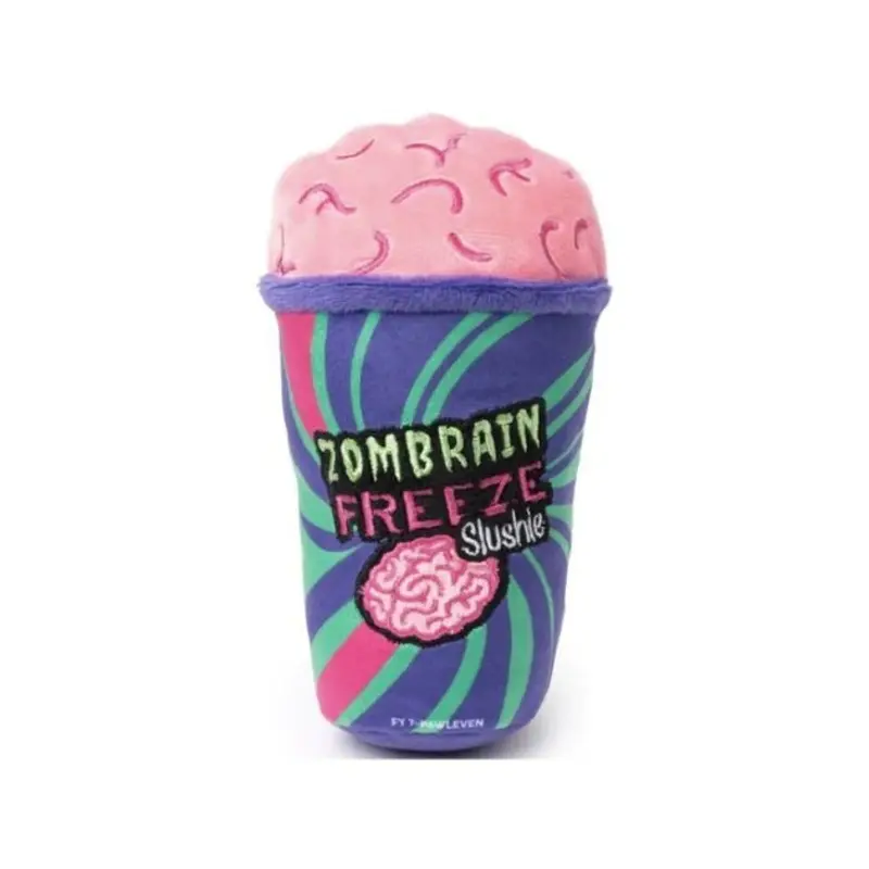 FuzzYard Halloween Zombrain Freeze Slushie Plush Dog Toy