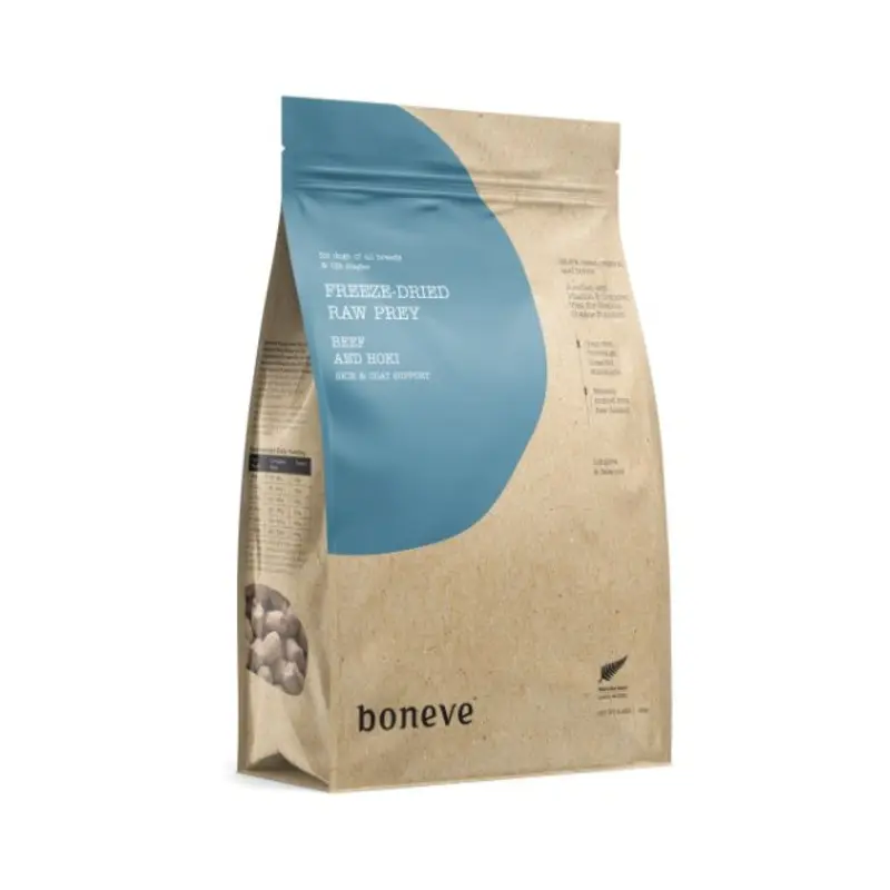 Boneve Earthmade Freeze-Dried Raw Prey Dry Dog Food (Beef & Hoki)