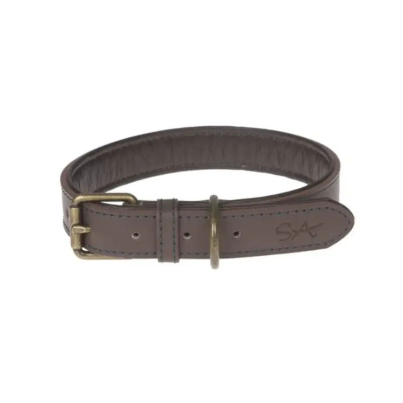Sophie Allport Woof Leather Dog Collar