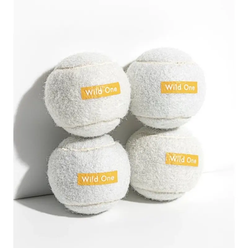 Wild One Tennis Balls Set Dog Toy (White)