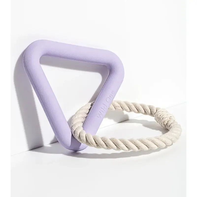Wild One Triangle Tug Dog Chew Toy (Lilac)