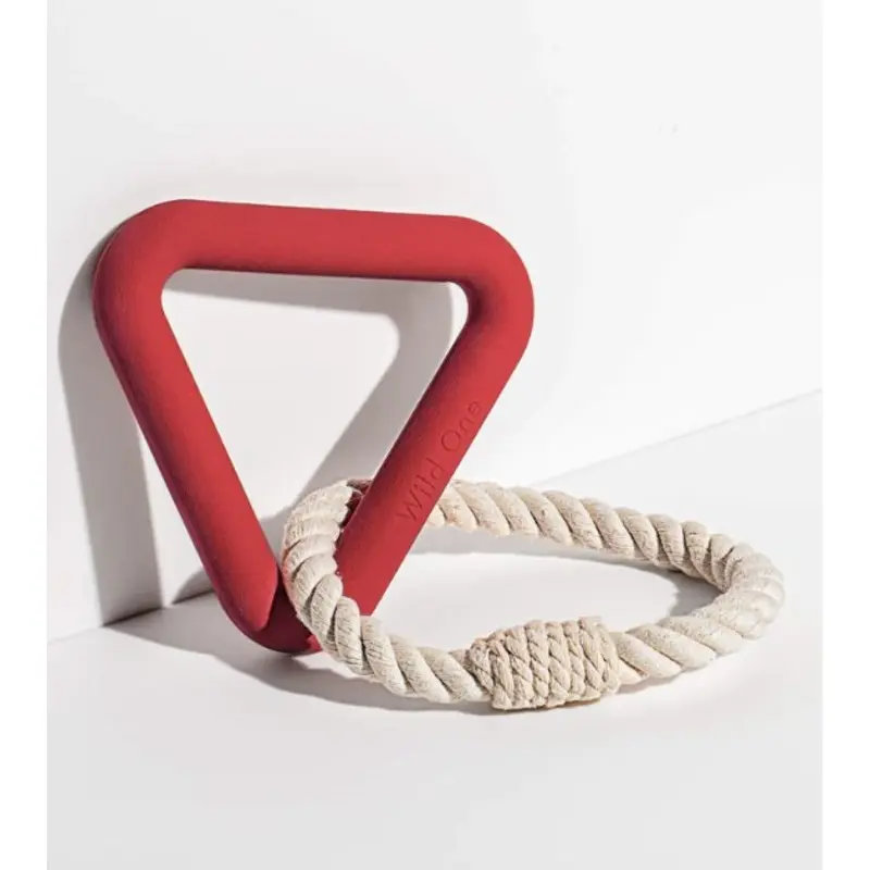 Wild One Triangle Tug Dog Chew Toy (Strawberry)