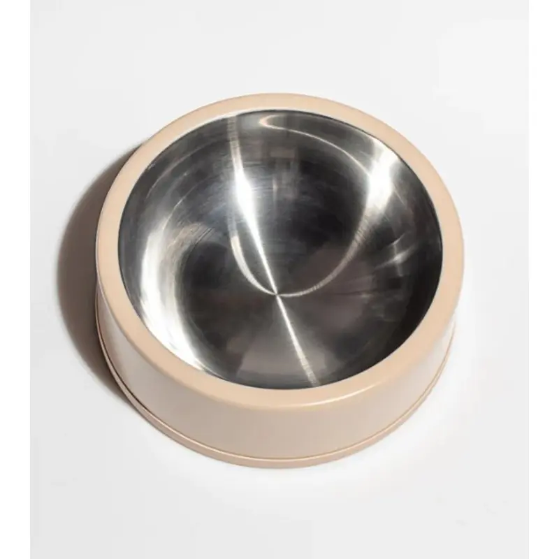 Wild One Nonslip Stainless Steel Dog Bowl (Tan)