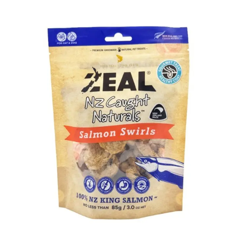 Zeal Wild Caught Naturals Freeze Dried Cat and Dog Treats (Salmon Swirls)