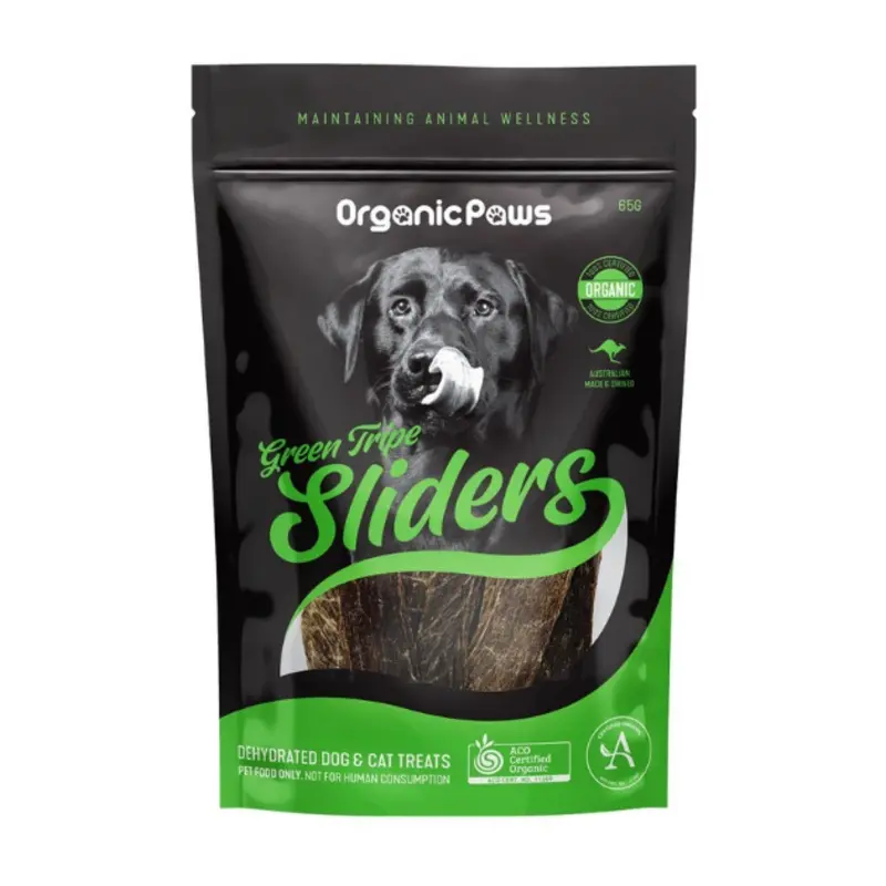 Organic Paws Dehydrated Dogs & Cats Treats (Green Tripe Sliders)
