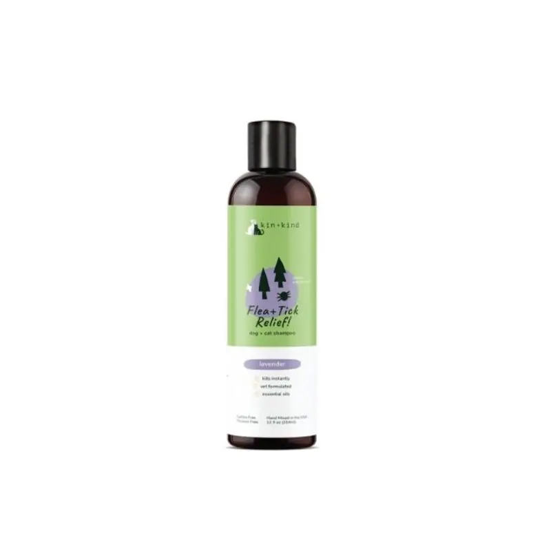 Kin+Kind Flea & Tick Relief! Natural Dog & Cat Shampoo (Lavender)
