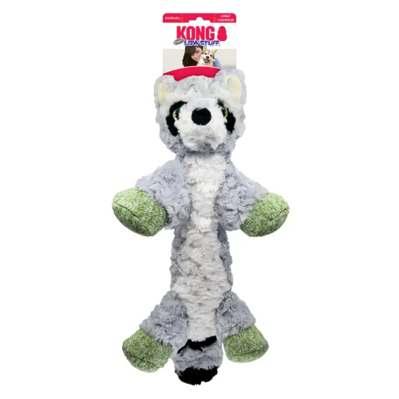 Kong Low Stuff Raccoon Flopzie Dog Toy