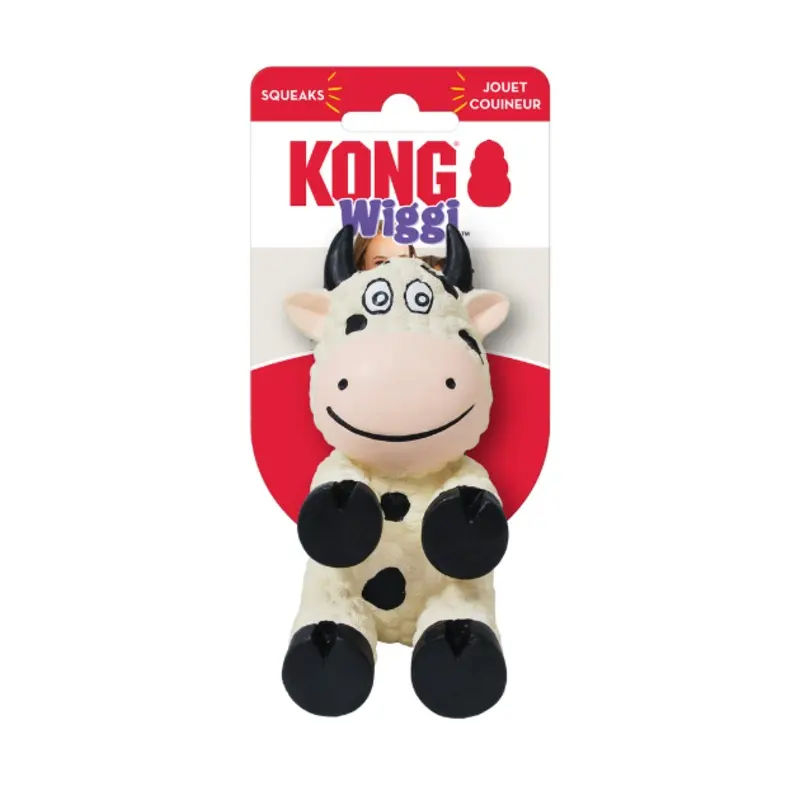 Kong Wiggi Cow Dog Toy