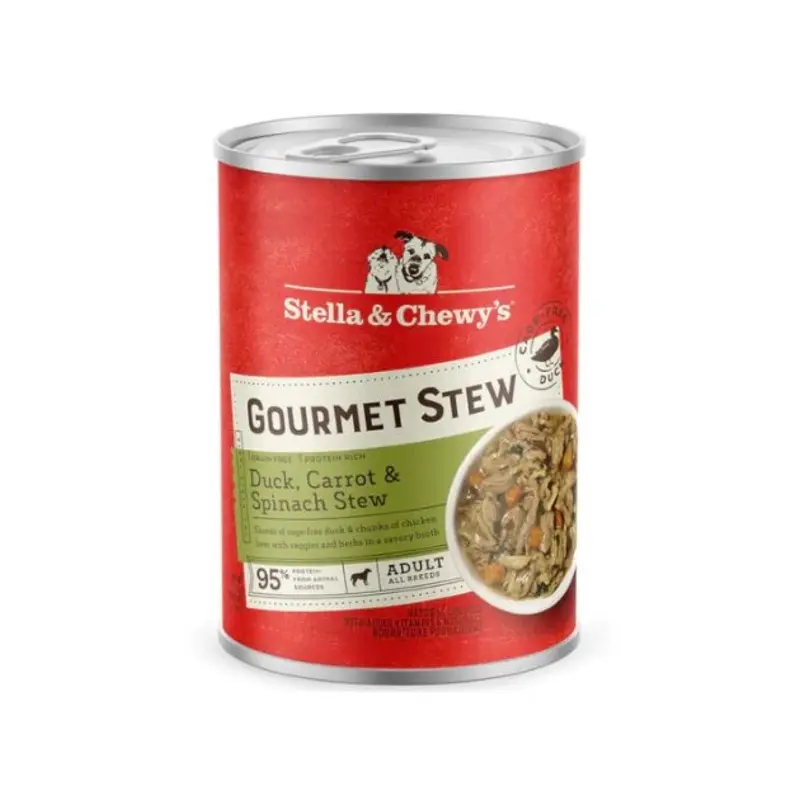 Stella & Chewys Grain Free Gourmet Stew Wet Dog Food (Duck, Carrot & Spinach)