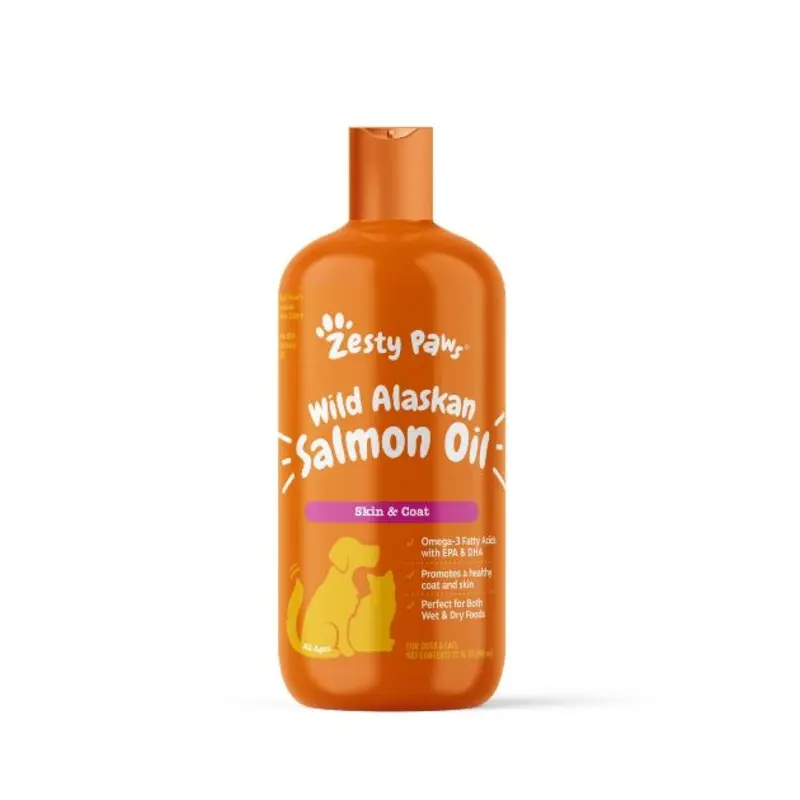 Zesty Paws Wild Alaskan Salmon Oil Formula Supplements for Dogs and Cats