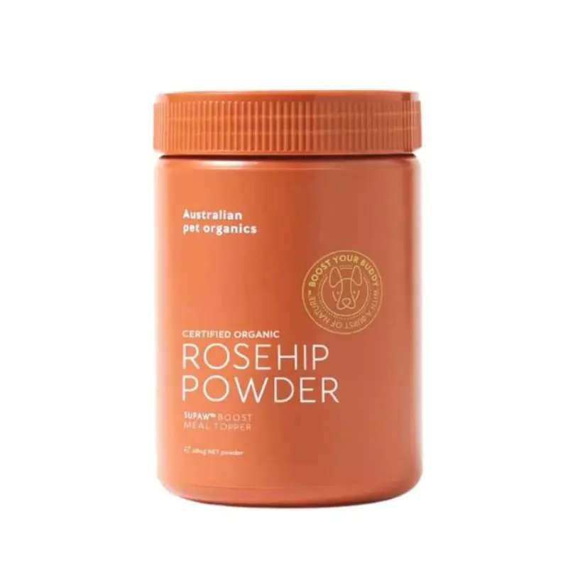 Australian pet organics (Rose Hip Powder) Certified Organic Meal Topper for Dogs