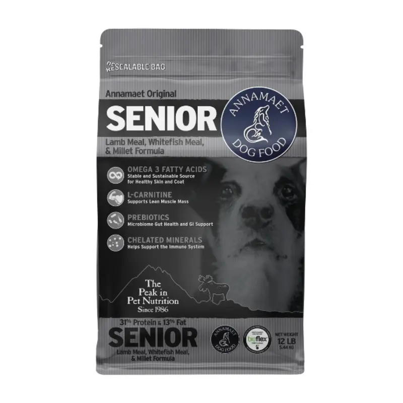 Annamaet Original Grain-Inclusive Senior Formula Dry Dog Food