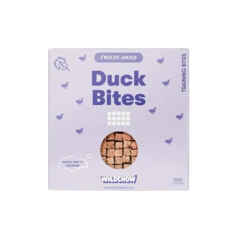 WildChow Freeze Dried Dog Treats (Duck Training Bites)