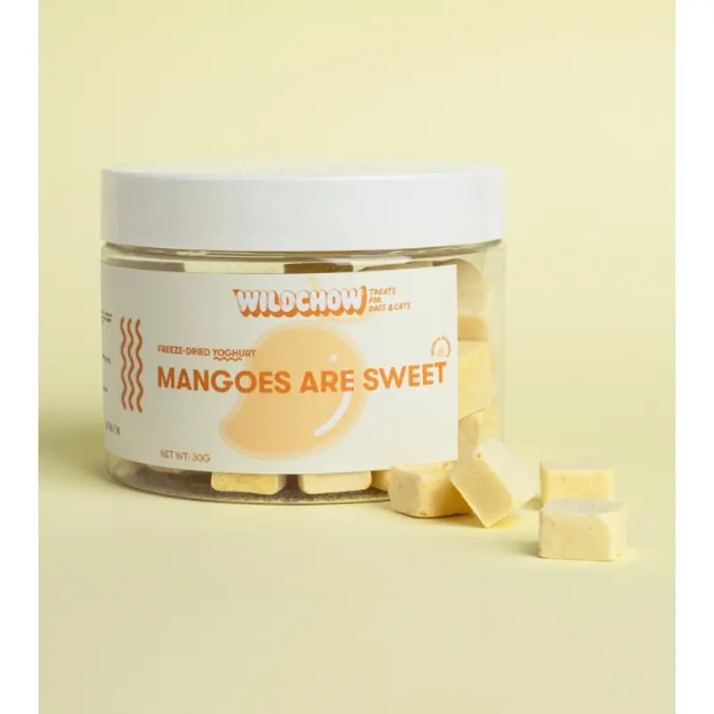 WildChow Freeze Dried Greek Yoghurt Dog Treats (Mangoes Are Sweet)