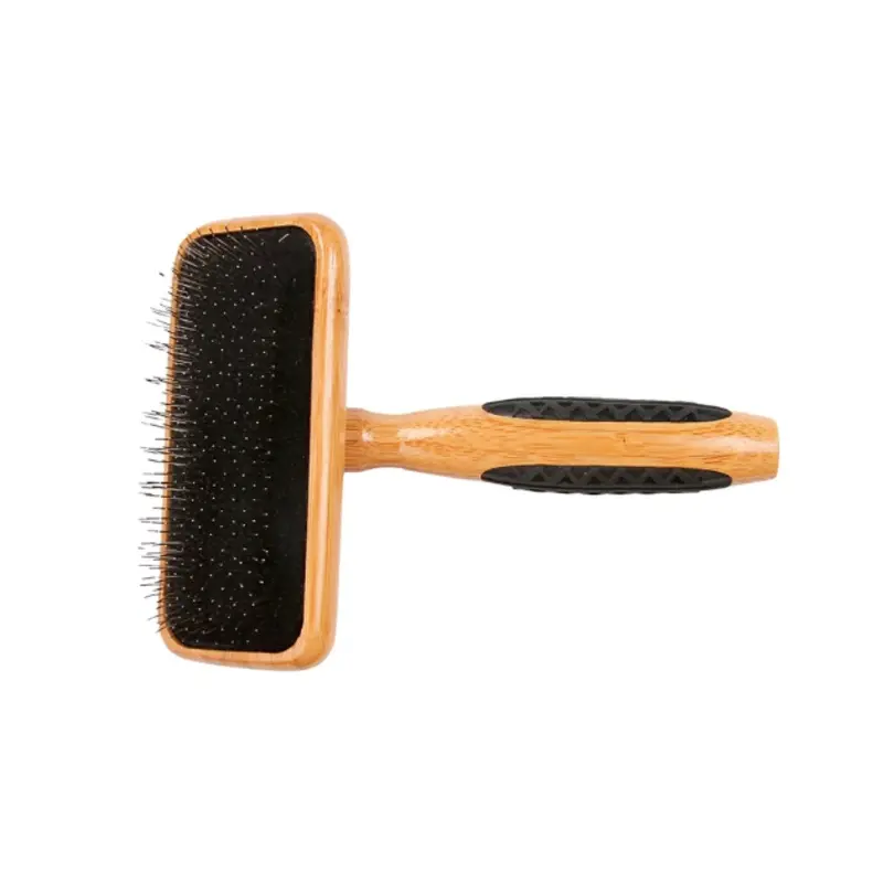 Bass De-matting Slicker Style FIRM Pet Brush (Striped or Dark Finish)