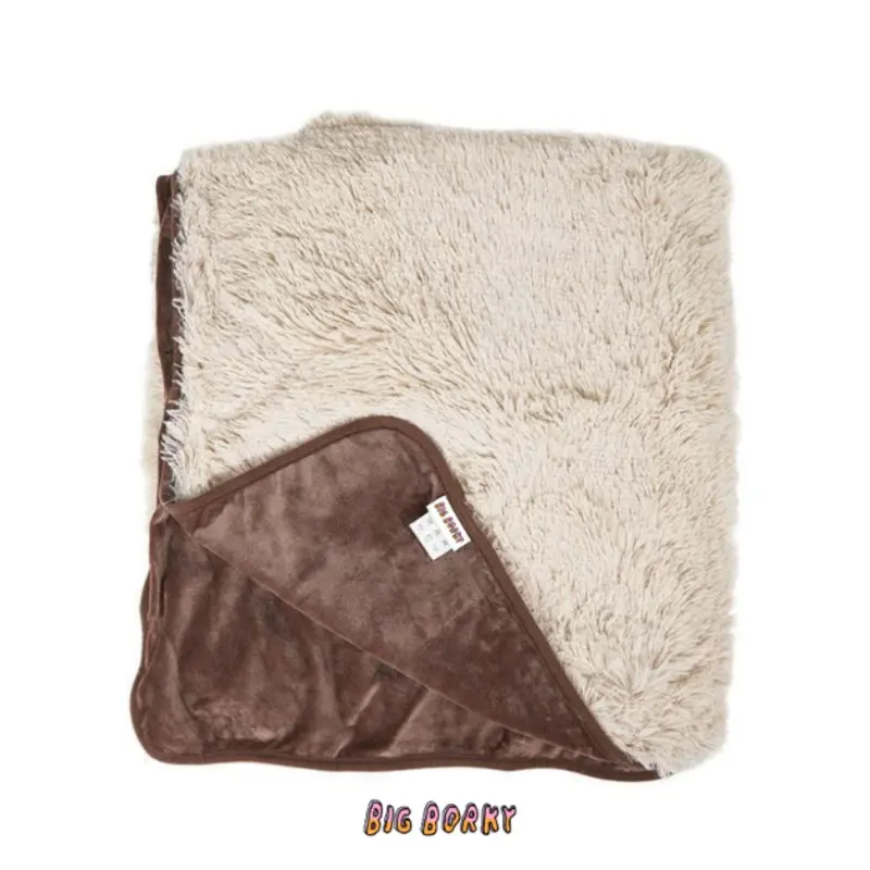 Big Borky Waterproof & Machine Washable Anti-Anxiety Throw Blanket (Cream)