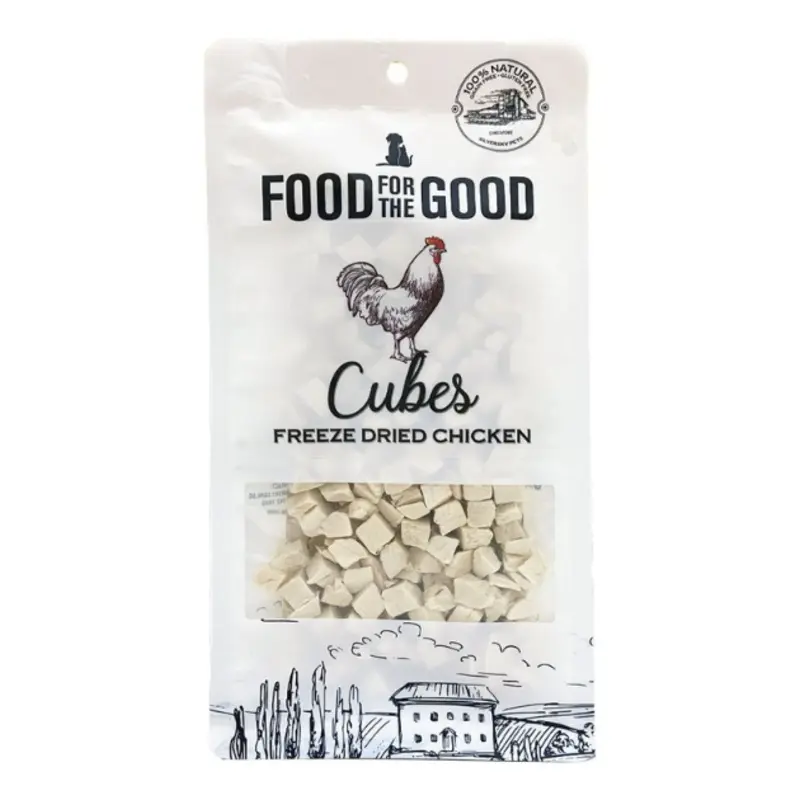 Food For The Good Freeze Dried Cat & Dog Treats (Chicken Cubes)