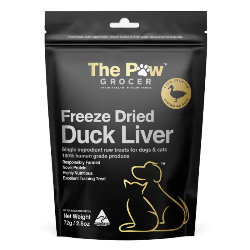The Paw Grocer Freeze Dried Cat & Dog Treats (Duck Liver)