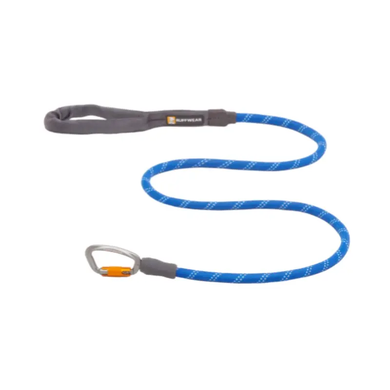 Ruffwear Knot-a-Leash Reflective Rope Dog Leash with Locking Carabiner (Blue Pool)