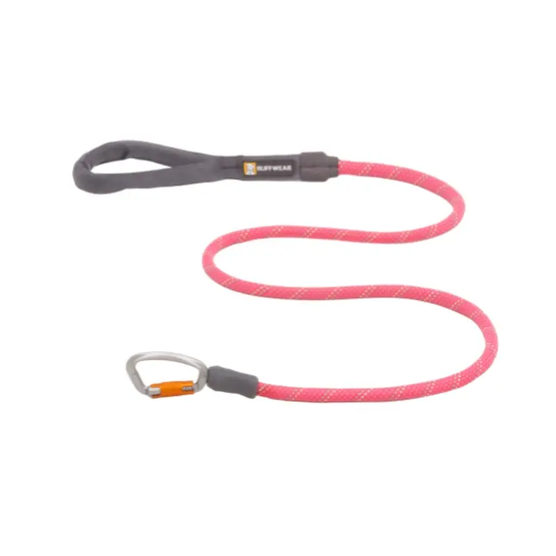 Ruffwear Knot-a-Leash Reflective Rope Dog Leash with Locking Carabiner (Fireweed Pink)