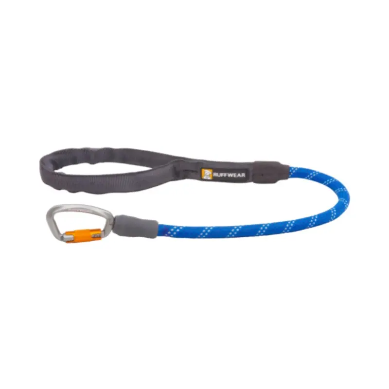 Ruffwear Knot-a-Long Short Rope Dog Leash with Locking Carabiner (Blue Pool)