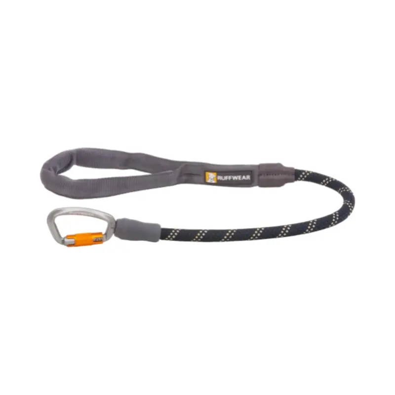 Ruffwear Knot-a-Long Short Rope Dog Leash with Locking Carabiner (Obsidian Black)