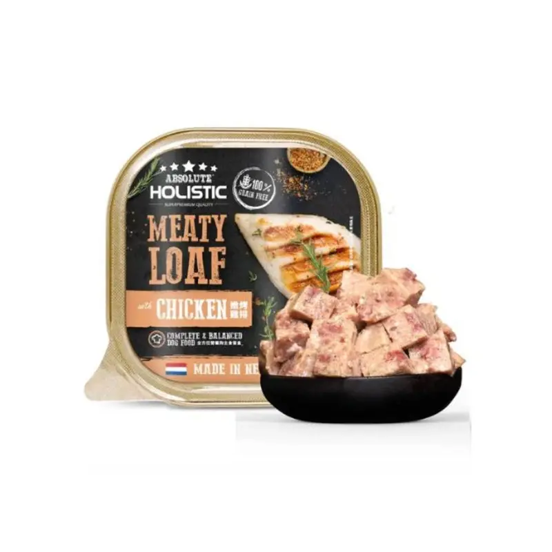 Absolute Holistic Meaty Loaf Wet Dog Food (Chicken)