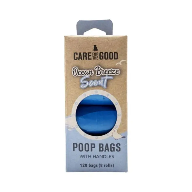 Care For The Good Scented Poop Bags With Handles (Ocean Breeze)