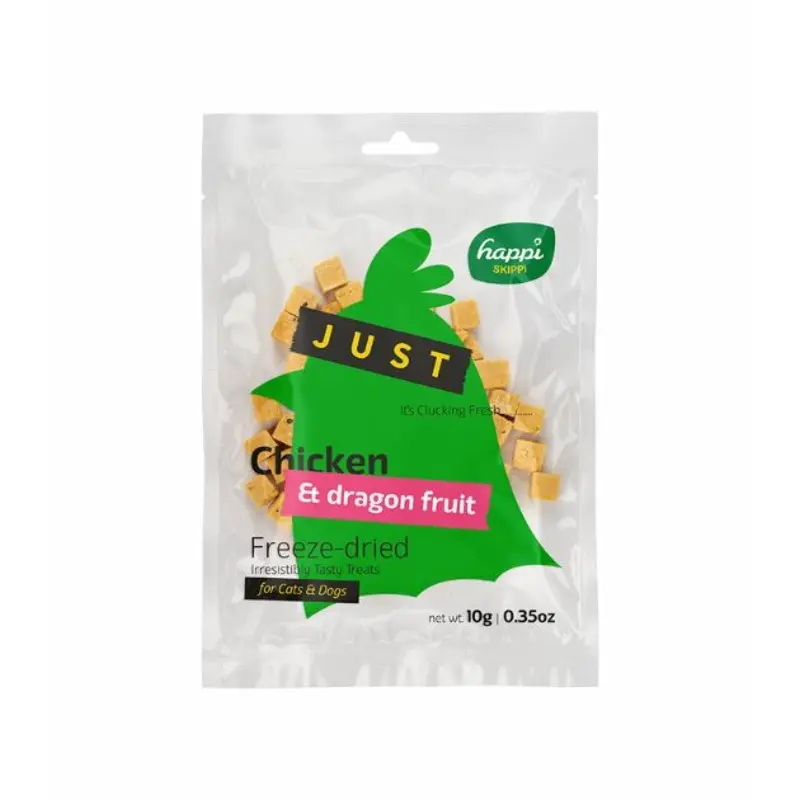 Happi Skippi (Happi Doggy) JUST Freeze Dried Cat & Dog Treats (Chicken & Dragon Fruit)