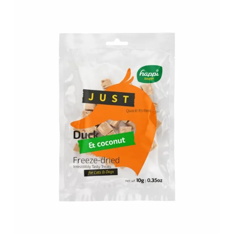 Happi Skippi (Happi Doggy) JUST Freeze Dried Cat & Dog Treats (Duck & Coconut)