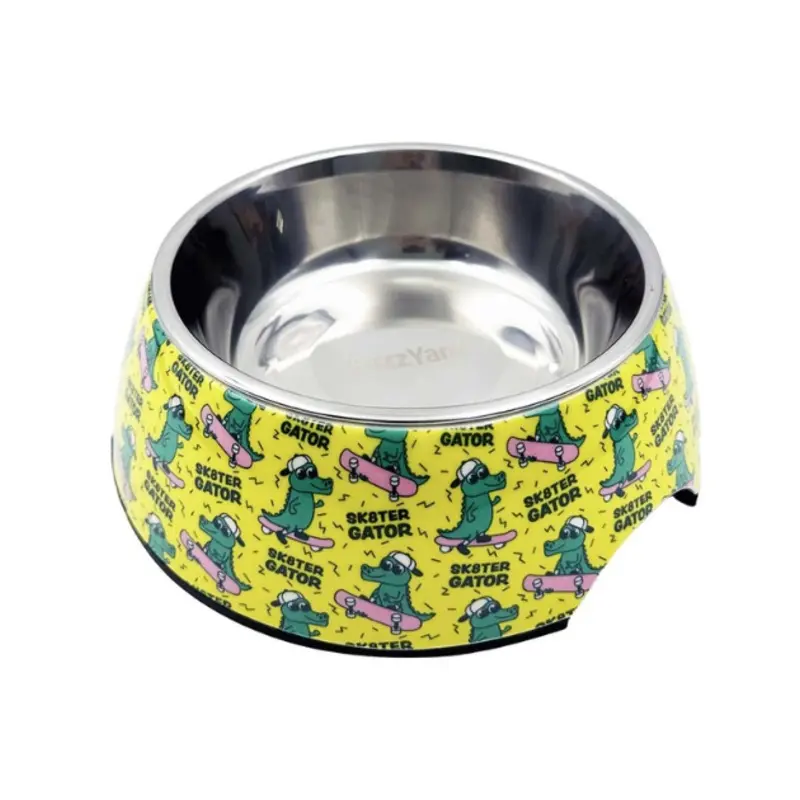 FuzzYard Sk8ter Gator Dog Feeding Bowl