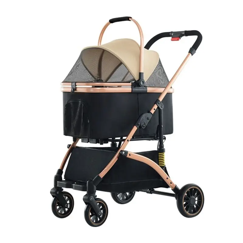 BNDC 301 Pram & Stroller For Dogs & Cats (Khaki)