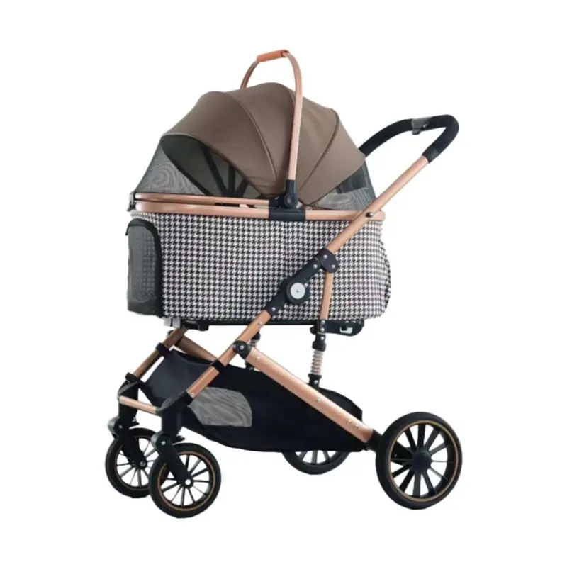BNDC 303L Pram & Stroller For Dogs & Cats (Coffee)
