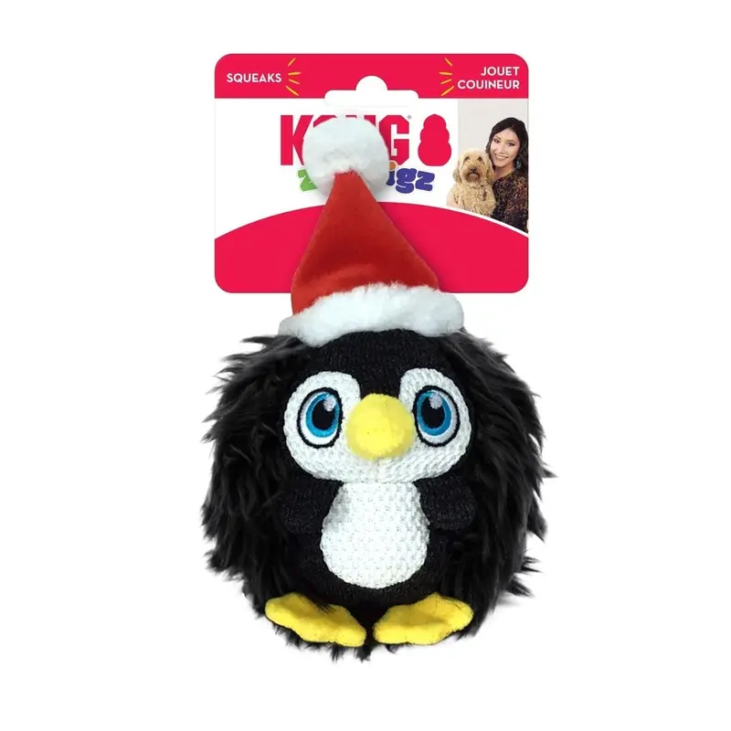 Kong Holiday Zigwigz Penguin Squeak Dog Toy
