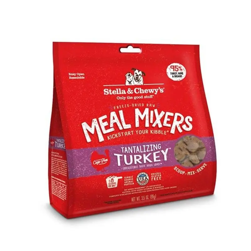 Stella & Chewys Freeze Dried Meal Mixers (Tantalizing Turkey) for Dogs
