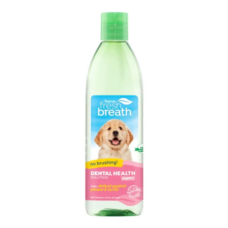 TropiClean Fresh Breath No Brushing Dental Health Solution for Puppy