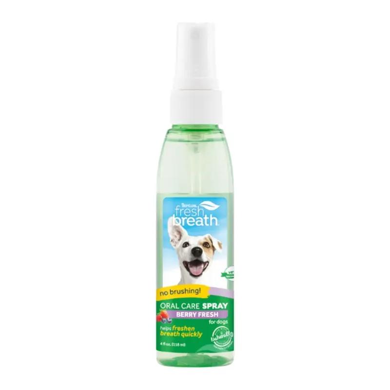 Tropiclean Fresh Breath No Brushing Oral Care Spray for Dogs (Berry Fresh)